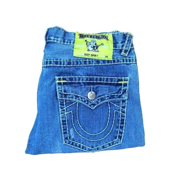 TRUE Religion Jeans Size 42 RICKY SUPER T Blue - Picture 5 of 7